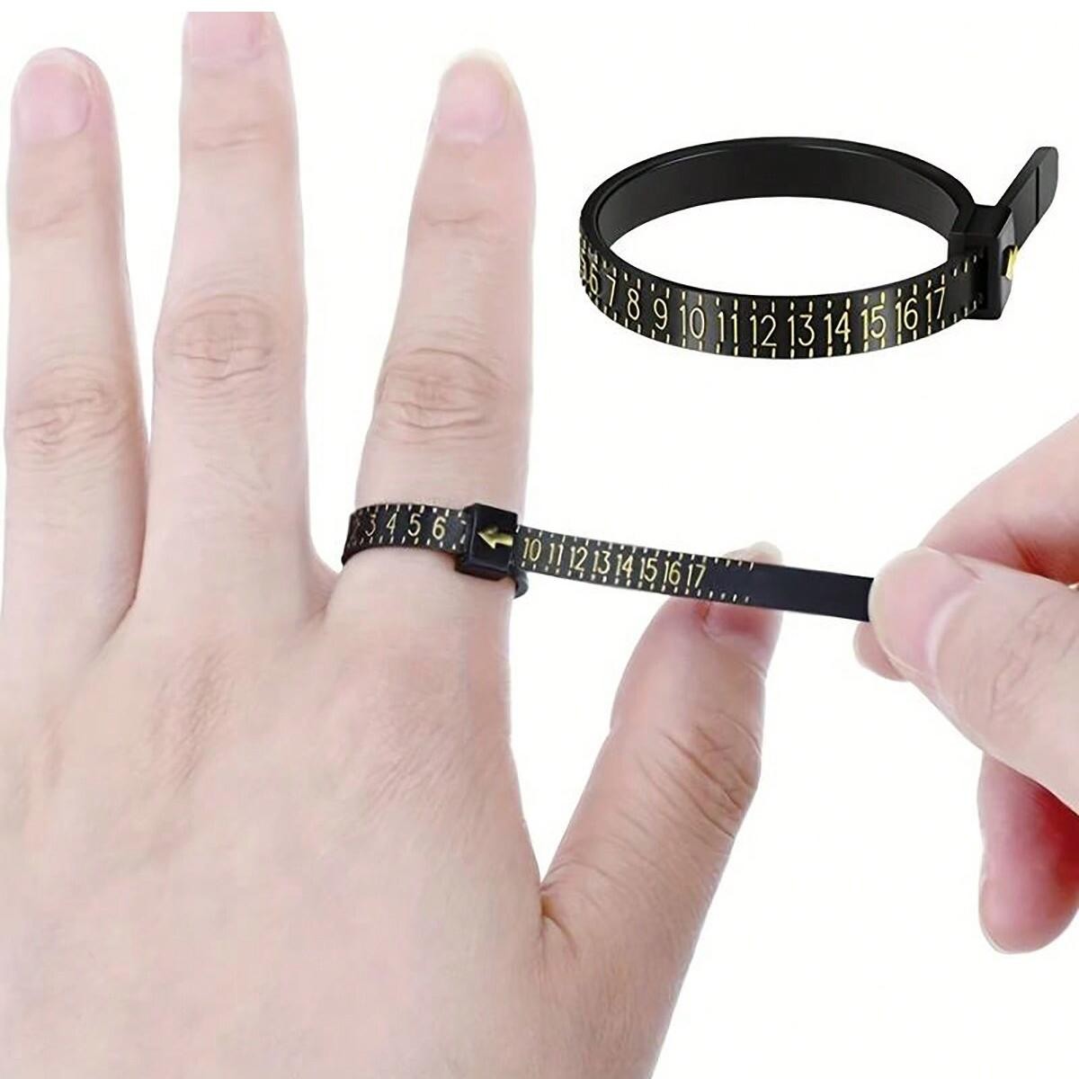 Ring Size Measuring Tool Gauge Finger Sizer Men Women Jewelry Measure Kit