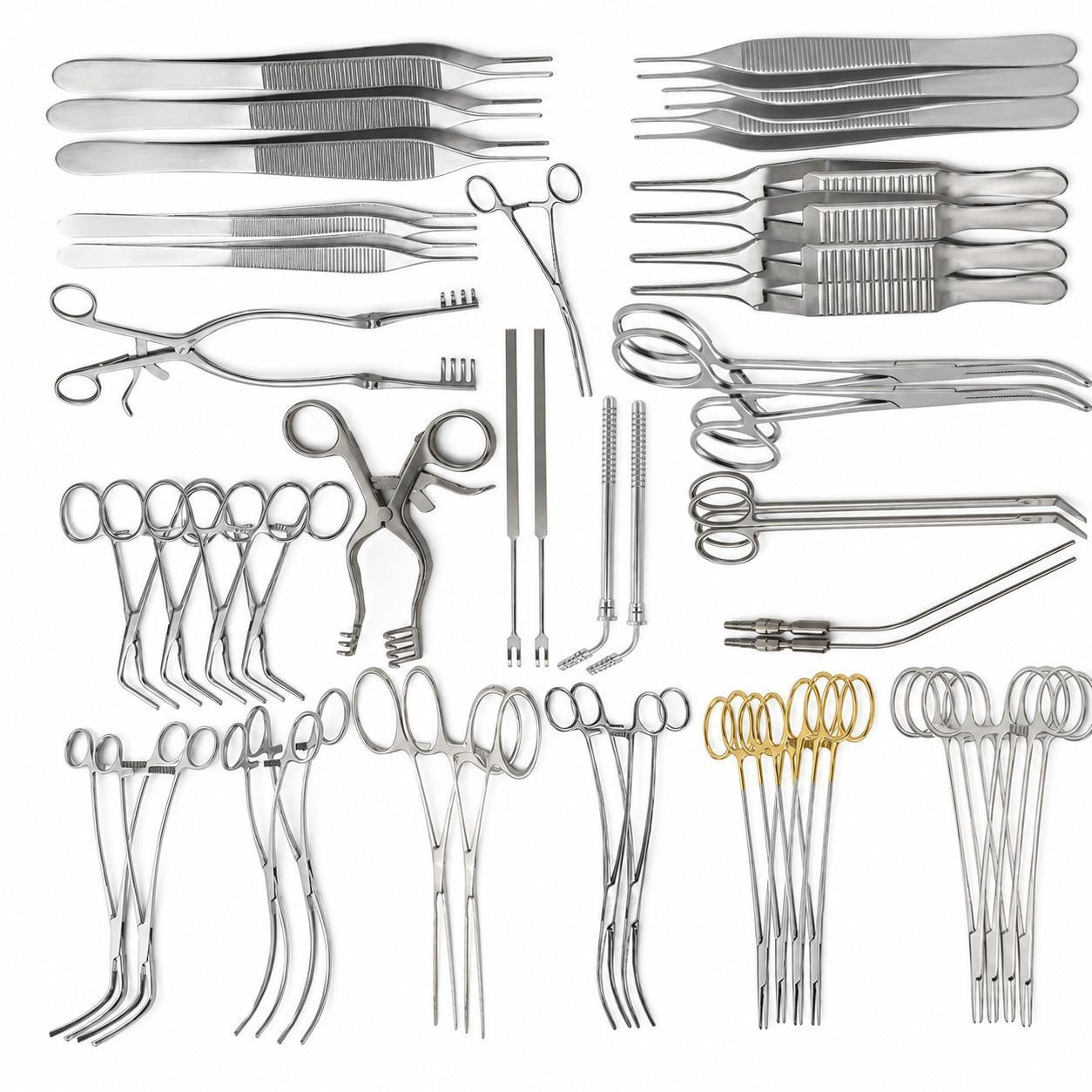 52 PCS Complete Vascular Surgery Instrument Set Stainless Steel Surgical set