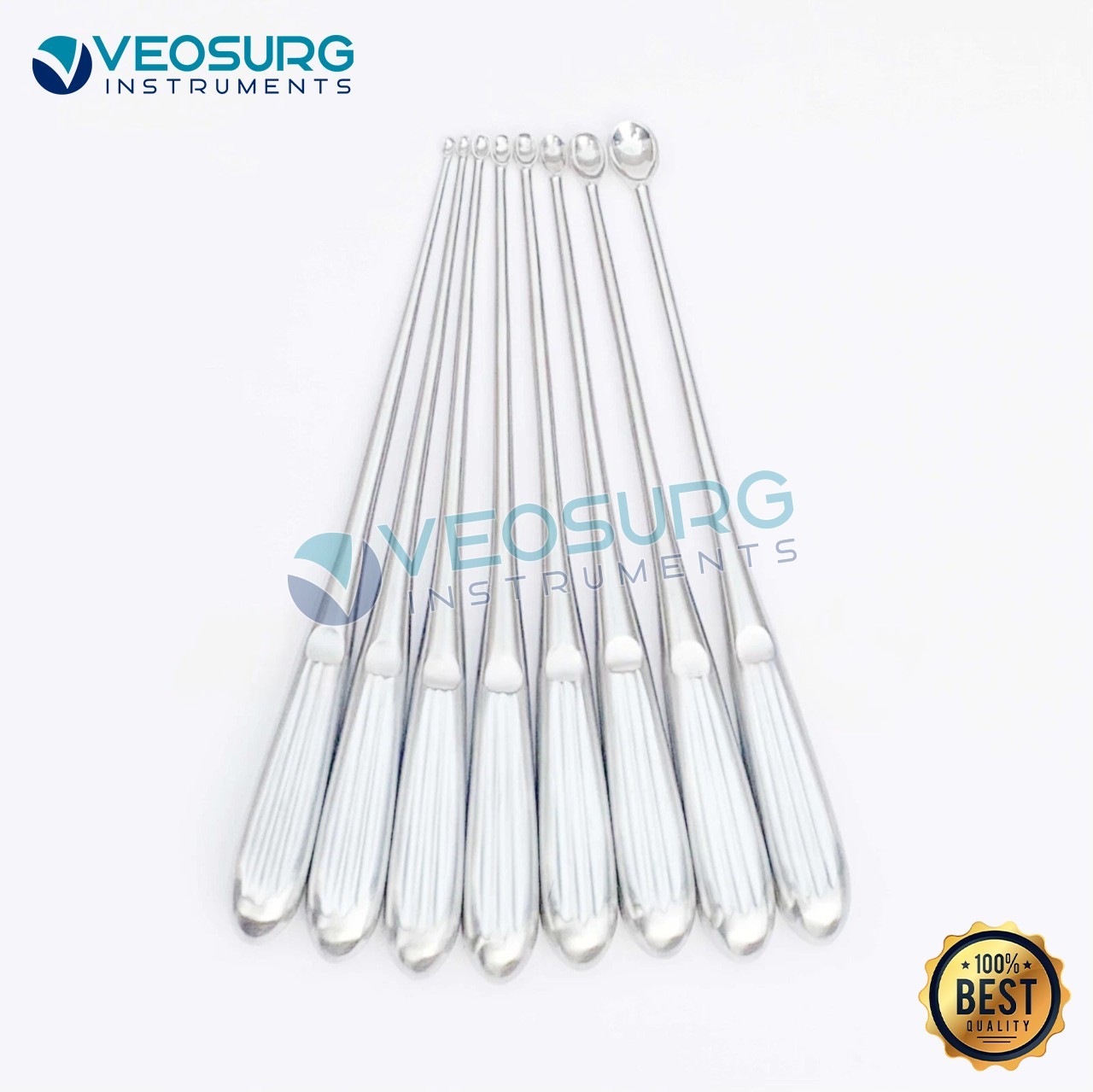 Spratt Spinal Fusion Curette 9”, Set of 8 Pcs Orthopedic Surgical Instruments