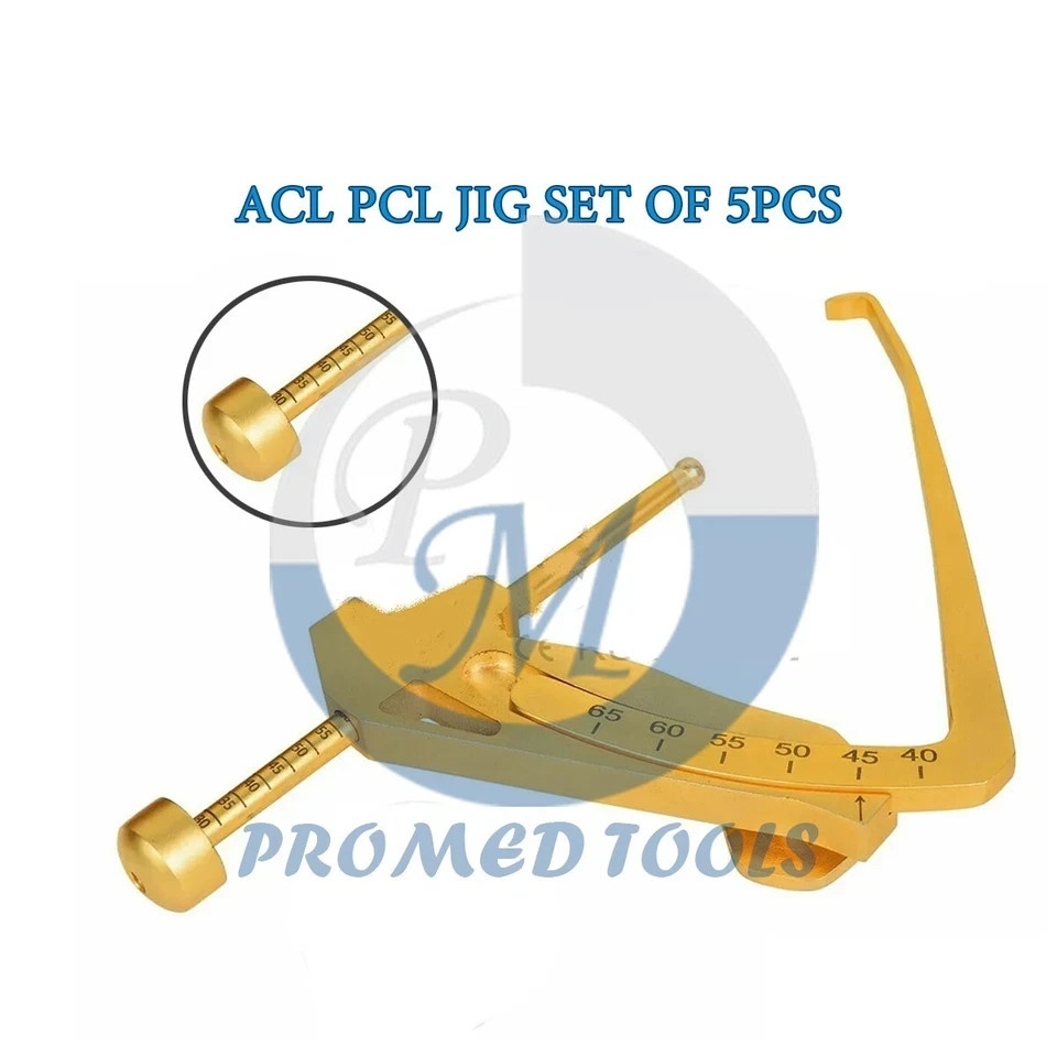 ACL PCL Jig Reconstruction Drill Guide Target Device Band Knee 5Pcs Surgical Set