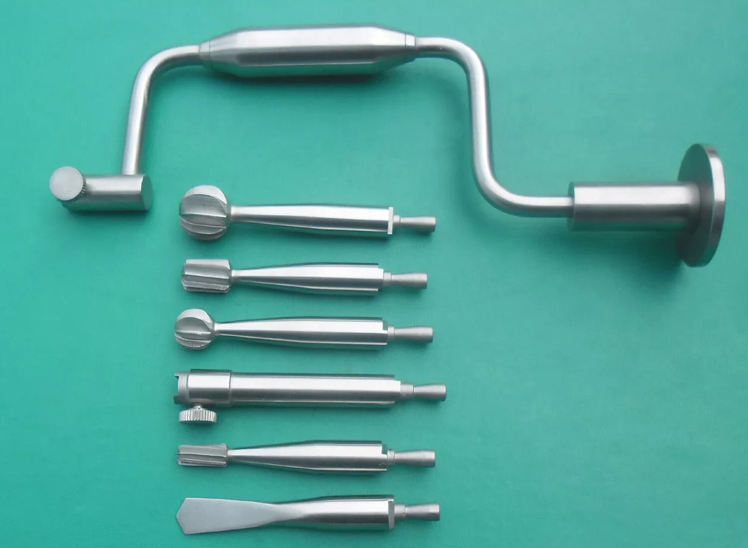 Hudson Brace Hand Drill Set 7 Piece Orthopedic Surgical Instruments