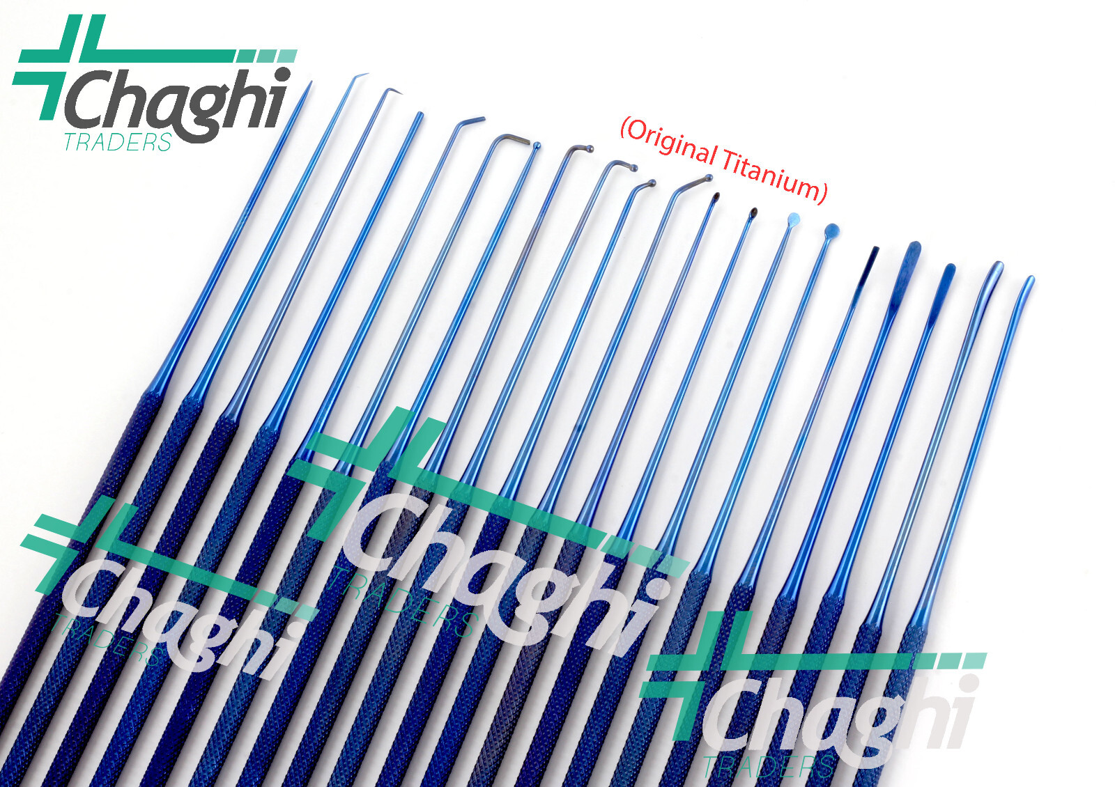 Rhoton micro dissector expanded Blue Original Titanium 20 PCs Set Chaghi Traders