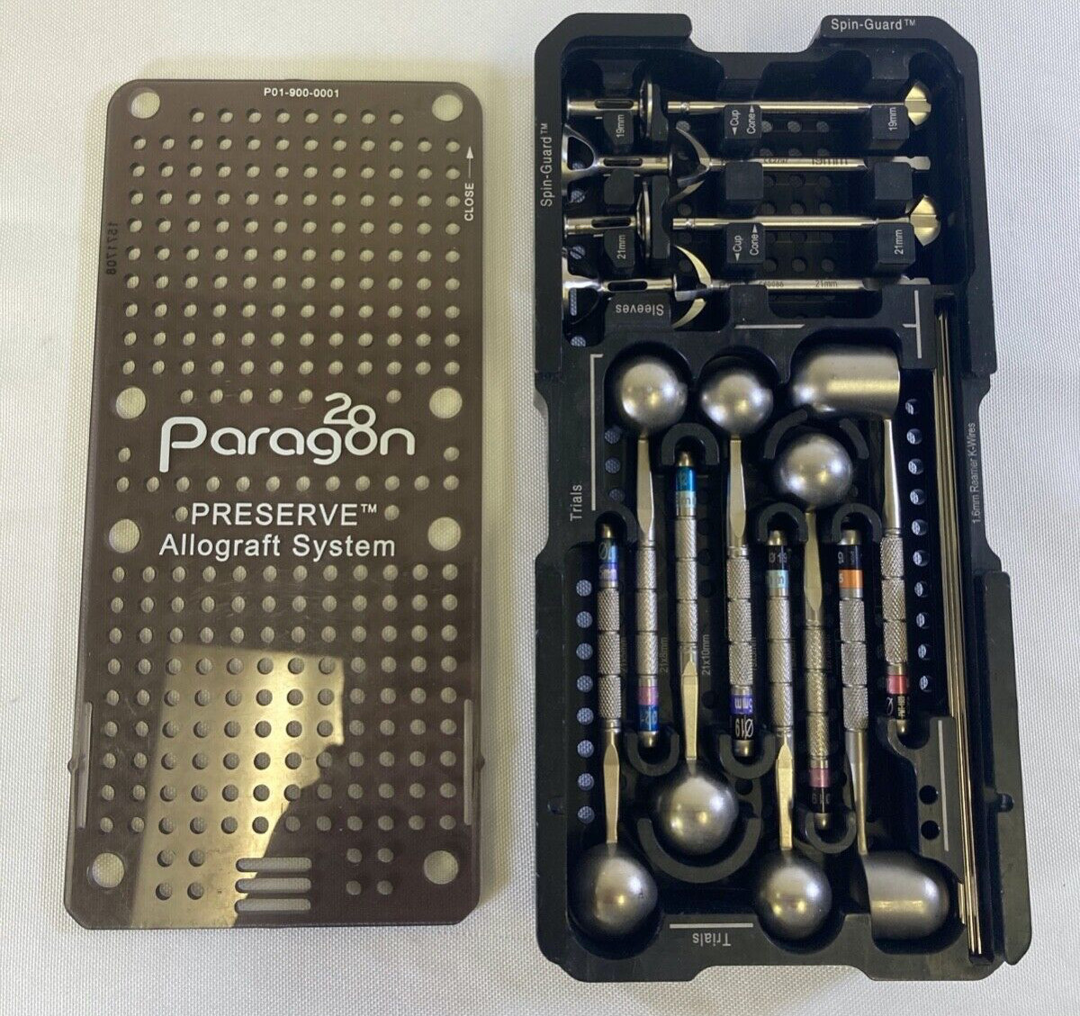 Paragon 28 Preserve MTP Reamers & Trials Set w Sterilization Case Podiatry Ortho