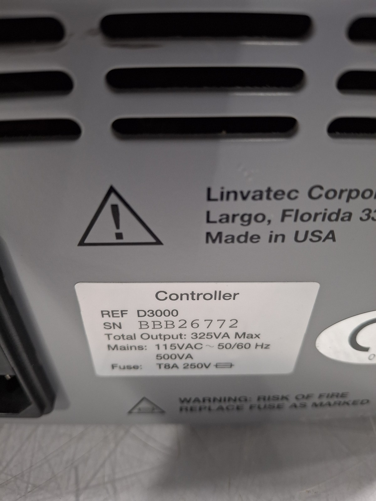 Linvatec D3000 Advantage Shaver Console