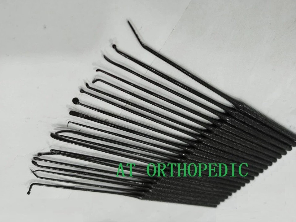 Rhoton Micro Dissector Set 20 Pcs Black Handle Neurosurgery Surgical Instruments