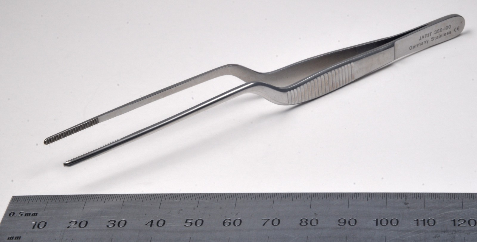 Integra Jarit #380-100 Lucae Ear Dressing Forceps 5½” Bayonet Surgical Stainless