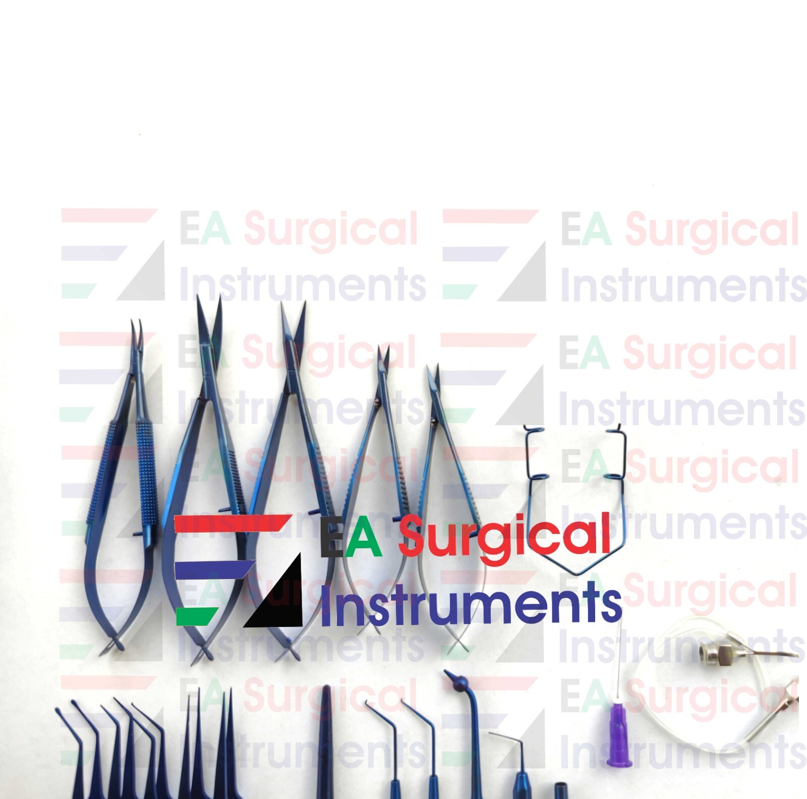 Cataract Surgery Phaco Eye Instruments Set of 21 Pcs Titanium Coated with Box