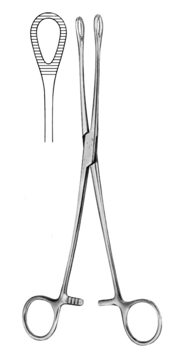 1FOERSTER Sponge Forceps, 9.5″, Stright Serrated Jaws, Sterile Single use 25/Box
