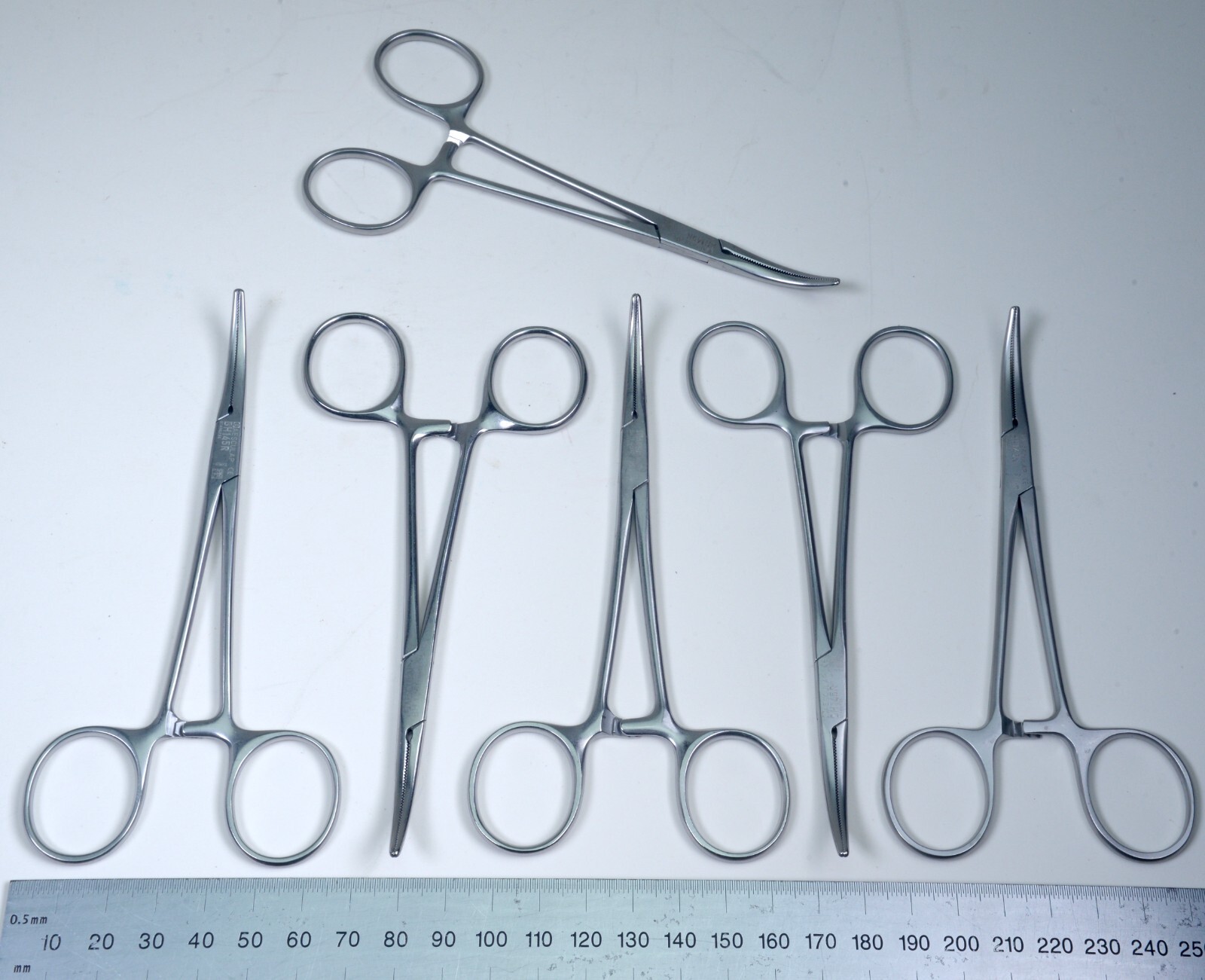 6x Aesculap #BH145R Crile Curved Forceps 5½” Stainless Steel Surgical