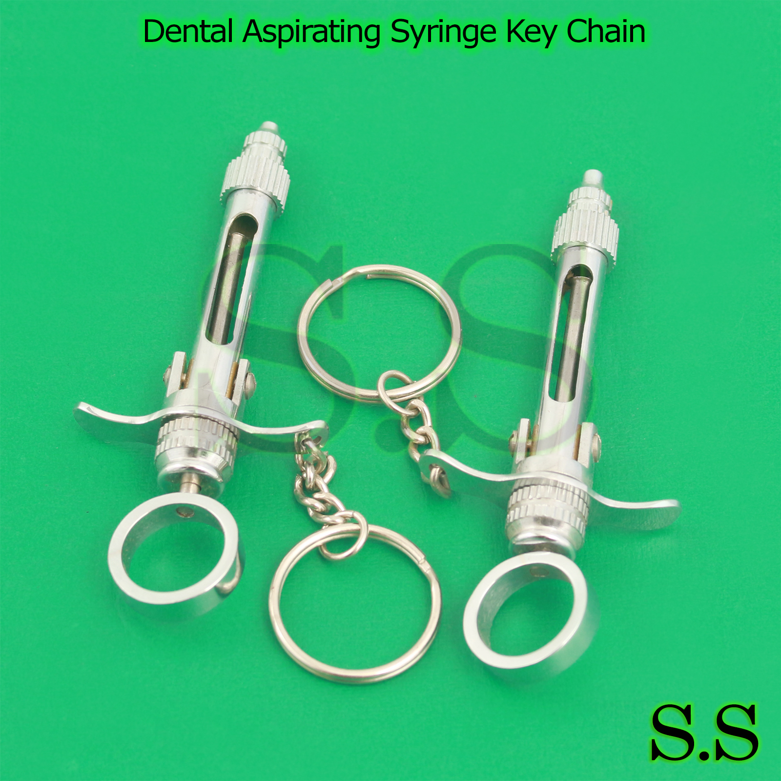 3 Dental Aspirating Syringe Key Chain Dentist Surgical Instruments