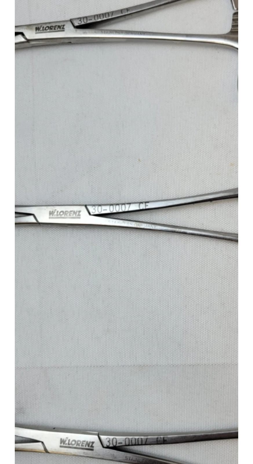 W. Lorenz 30-0007 Lahey Traction Forceps 3×3 Teeth, Lot of 3