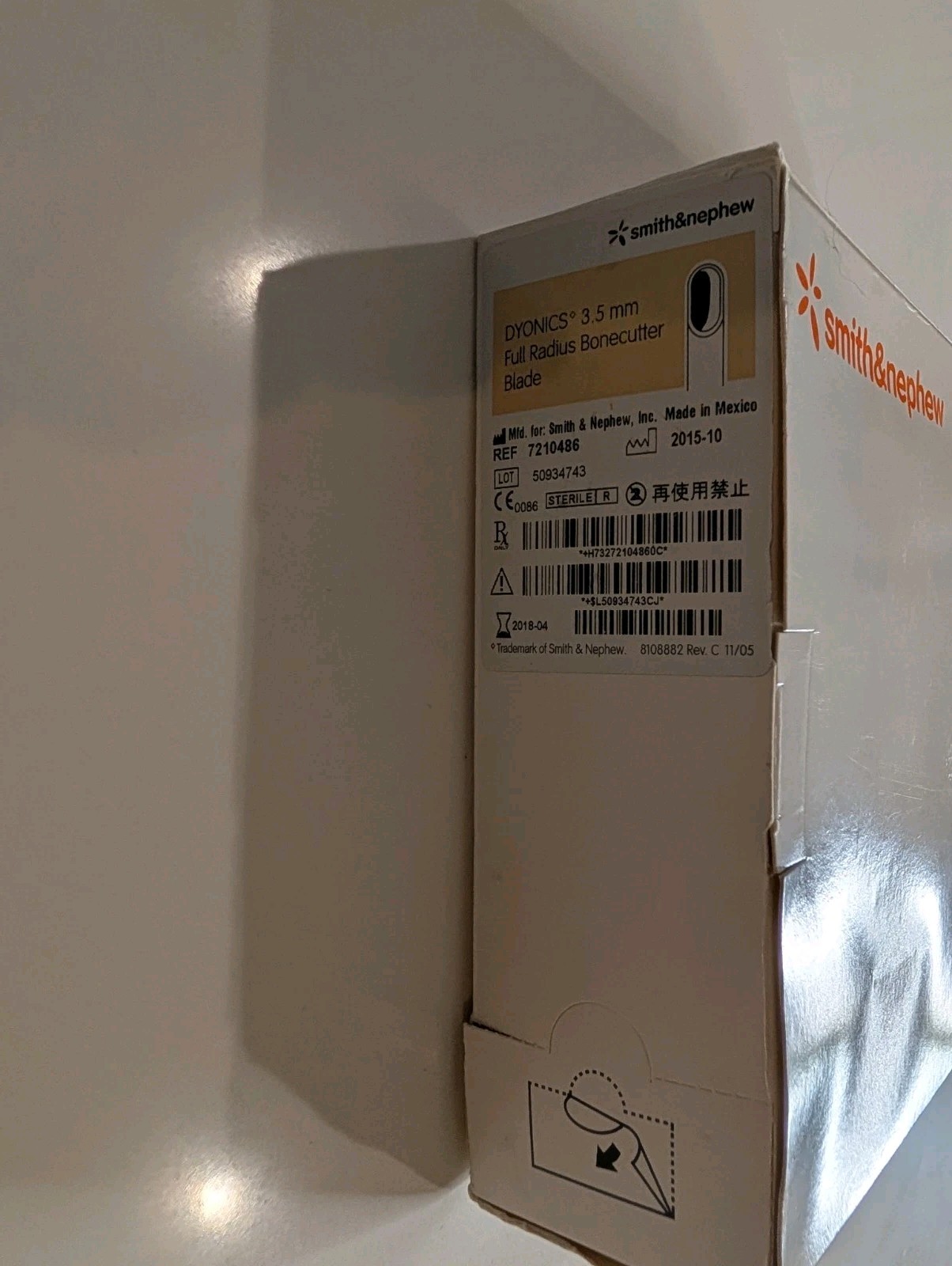Smith & Nephew DYONICS 3.5mm Bonecutter Arthroscopic Surgery Blade 7210486