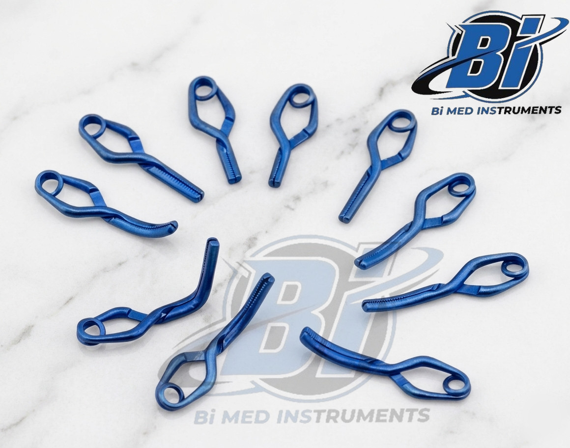 Aneurysm clips Neurosurgery 10 Pcs Set In titanium High Quality