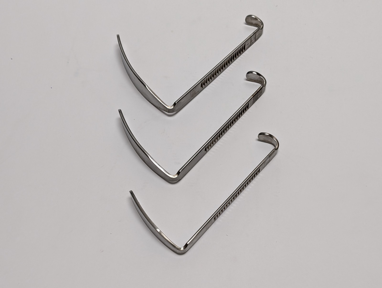 3 pcs. Assorted Retractor 2-1/2, 3, 4 Made In Germany (USED).