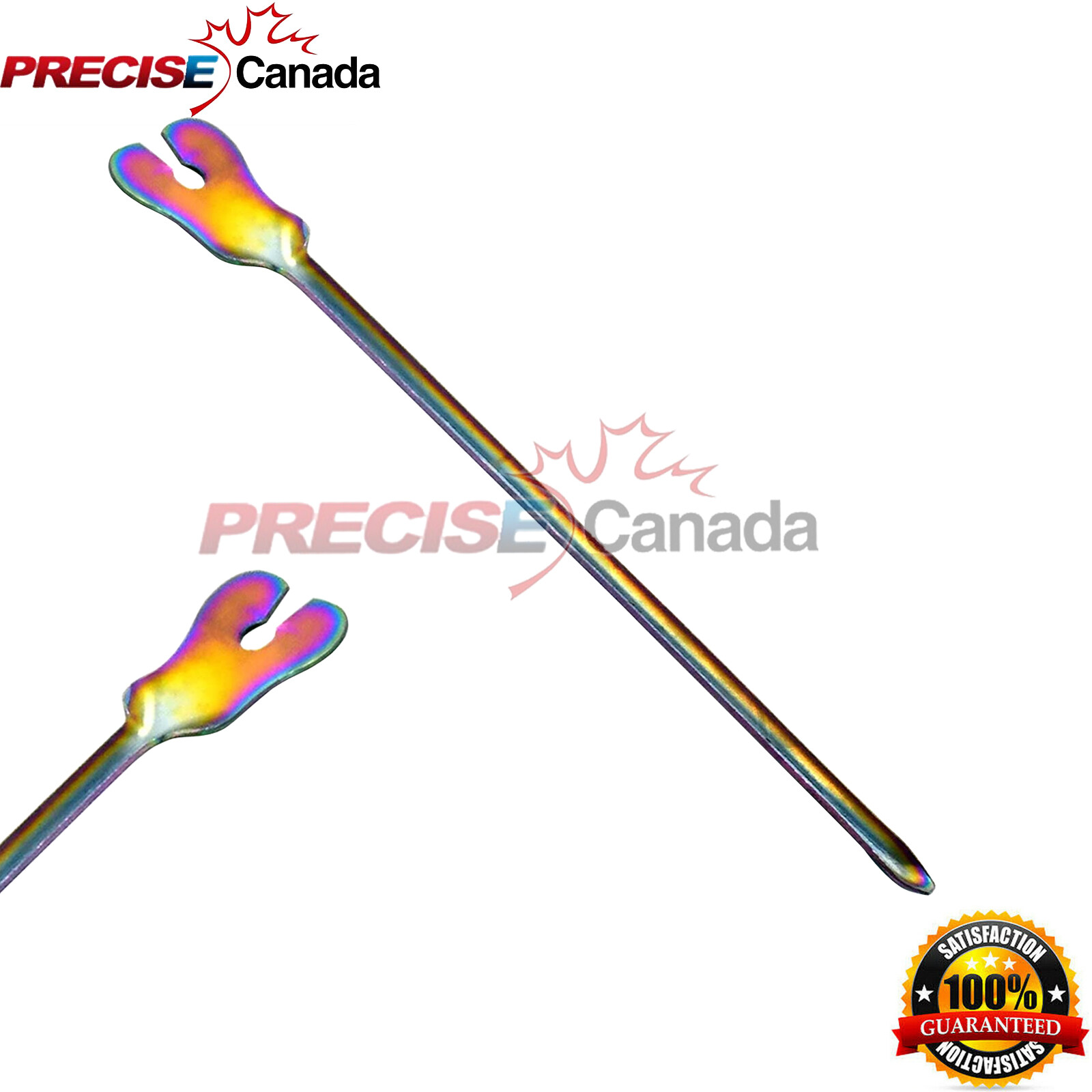 Dental Grooved Director with Probe Tip and Tongue Tie 5″ Rainbow / Multi
