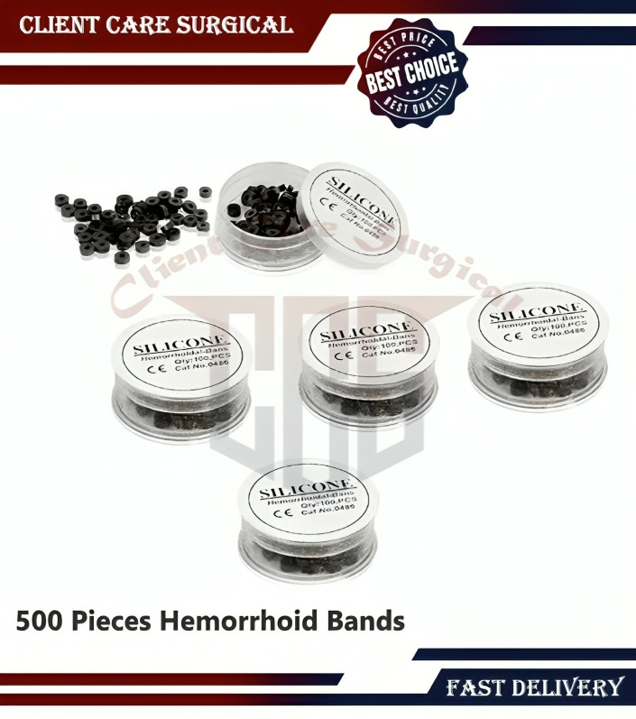 Silicone Hemorrhoid Bands X5 for Rubber Band Ligation Instruments