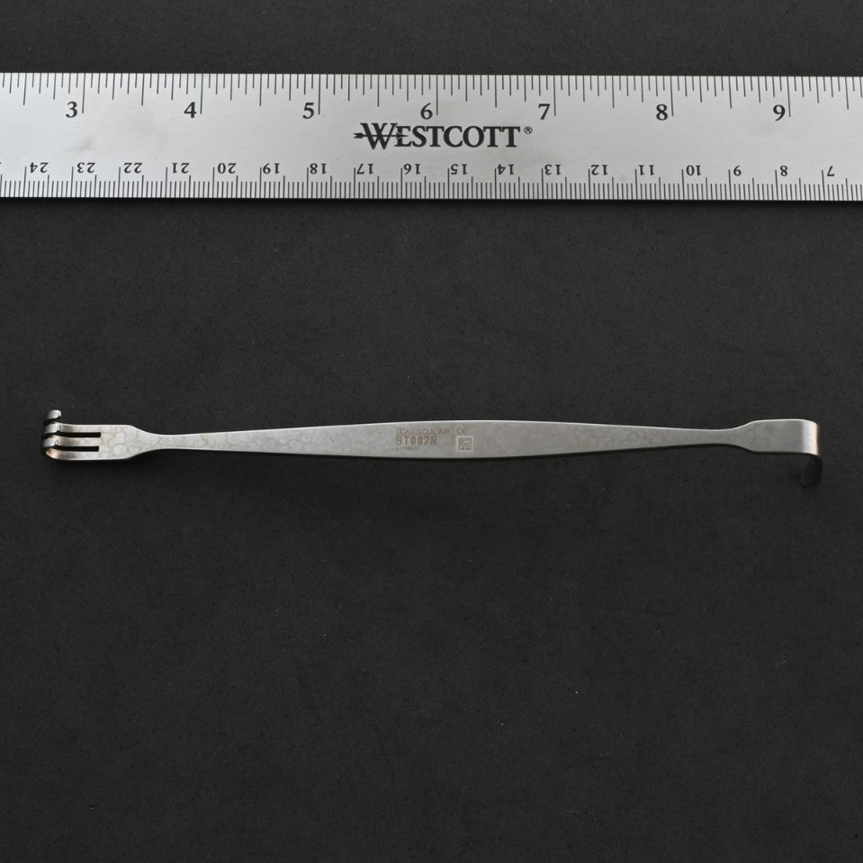 Aesculap BT007R Baby Senn-Miller Retractor 3-Prong Blunt 6 1/8 in Surgical