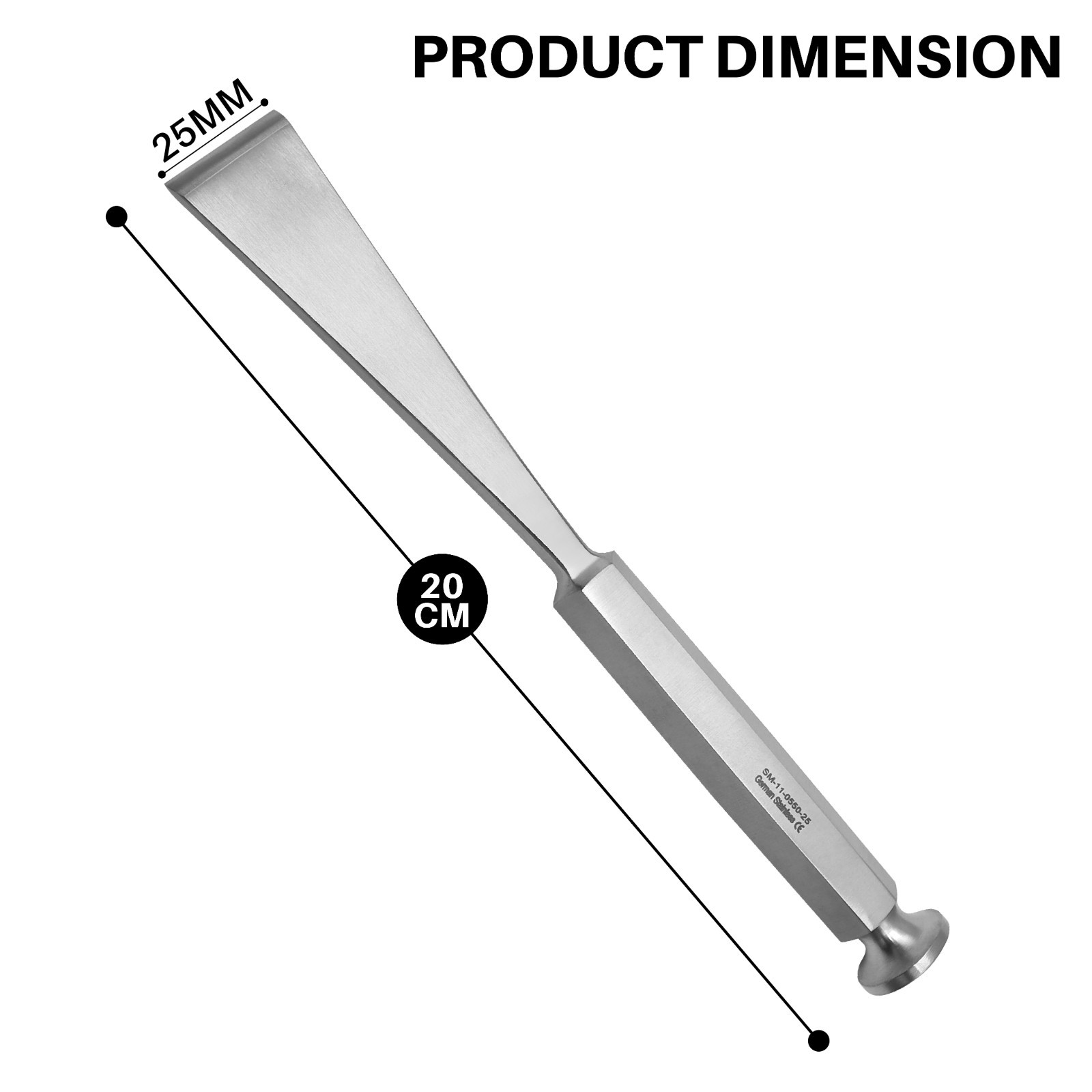 Stille Chisel 25 mm Blade Tip 20 cm Stainless Steel Orthopedic Instrument German