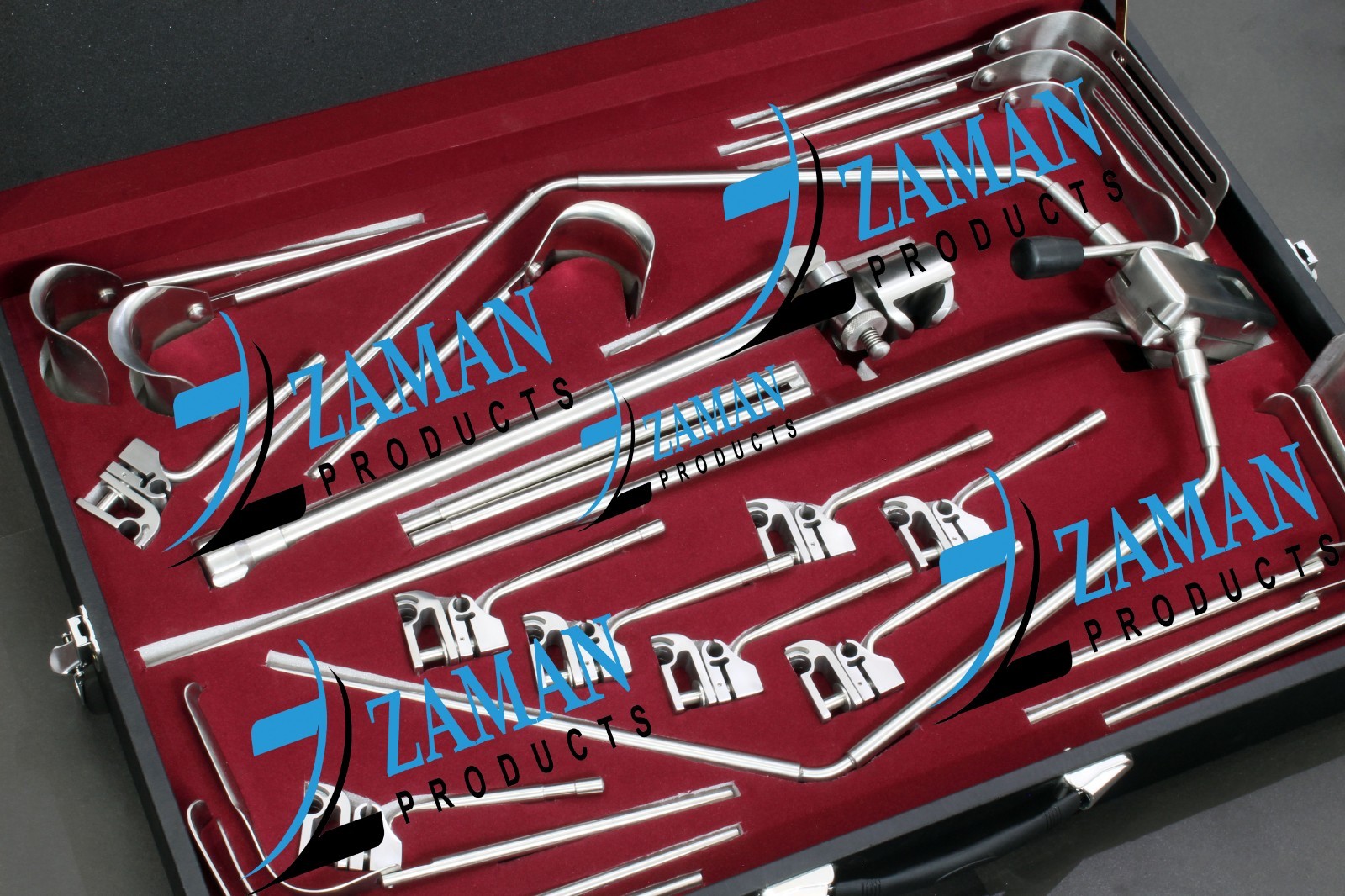OMNI TRACT Surgical Retractor Set with Wishbone Frame With Wooden Box By ZP