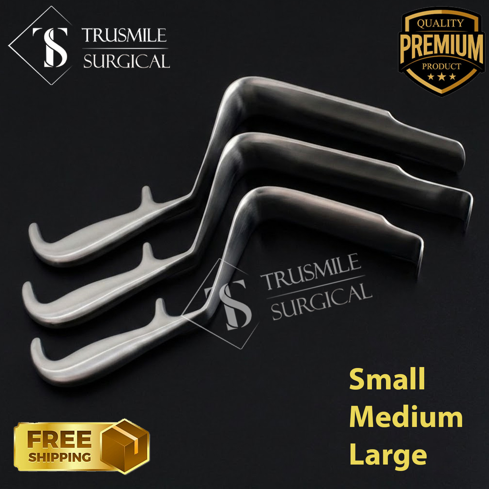ST Mark Pelvis Retractor Deep Surgery 3 PCs Set Surgical Orthopedic Instruments