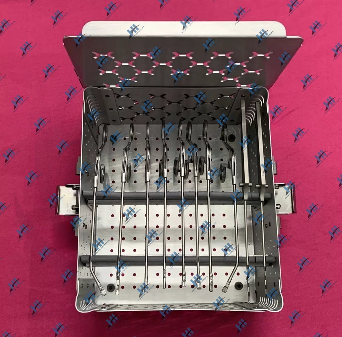 New Arthoscopy Punch Forceps Set of 9 Pieces With Sterlization Aluminum Box
