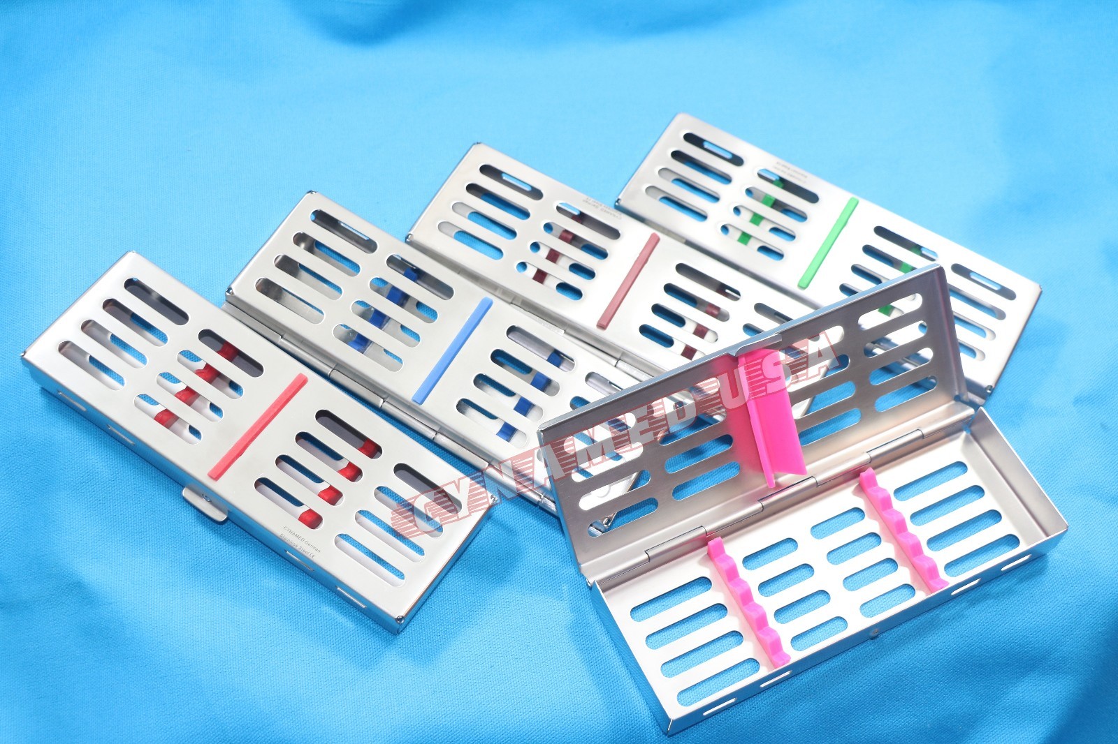 German Dental Sterilization Cassette Rack Tray Box For 5 Surgical Instruments
