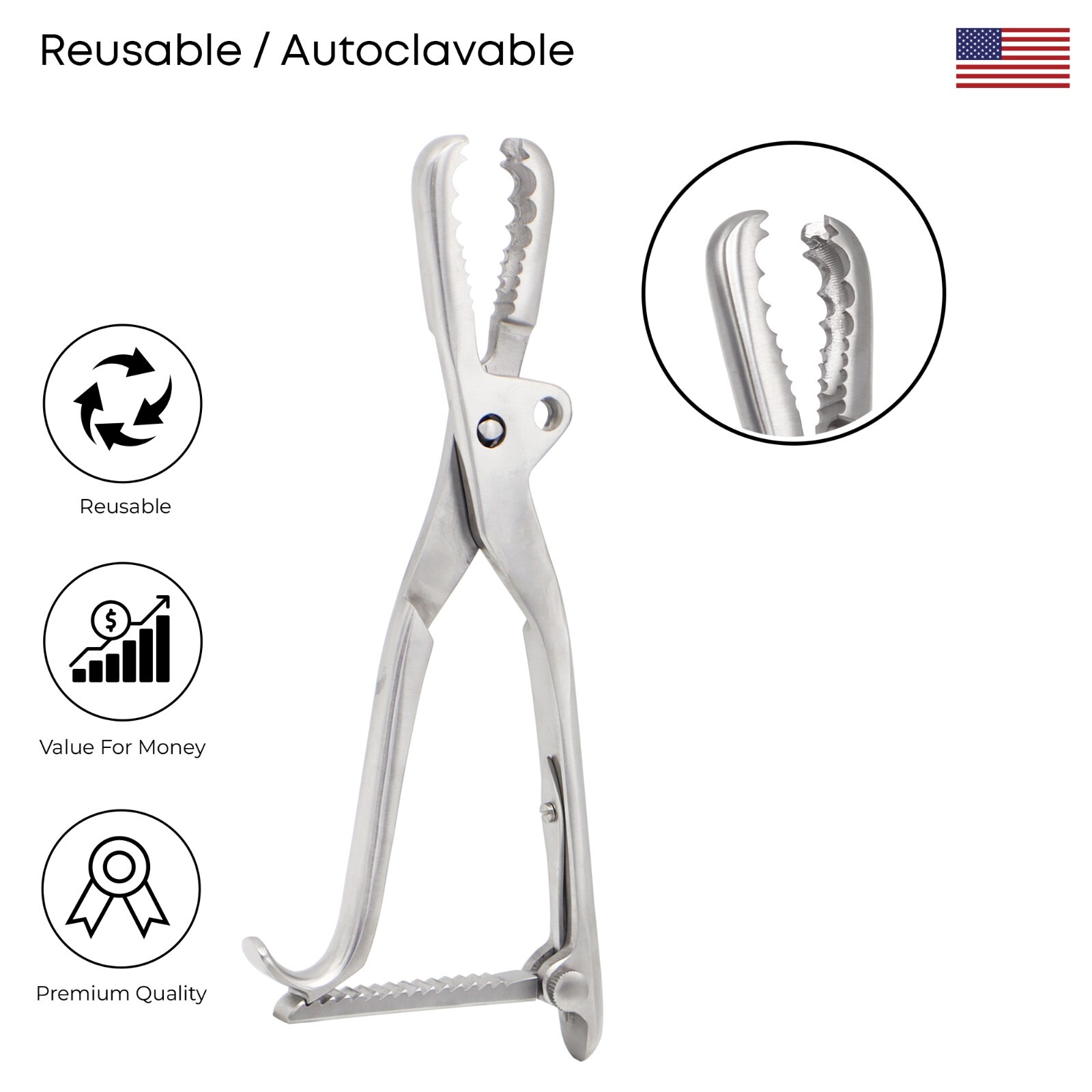 Farabeuf Lambotte Bone Holding Forceps 23cm Surgical Orthopedic Instruments