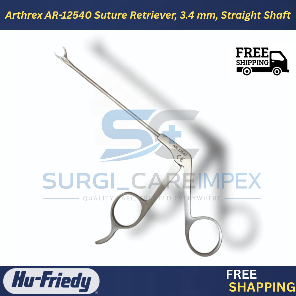 Arthrex AR-12540 Suture Retriever, 3.4 mm, Straight Shaft