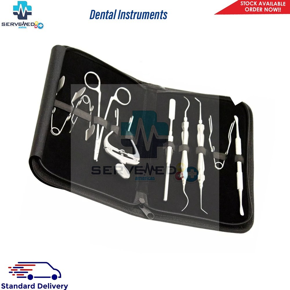 Rabbit & Rodent Set of Dental Instruments Complete 9 Pcs Kit With Pouch