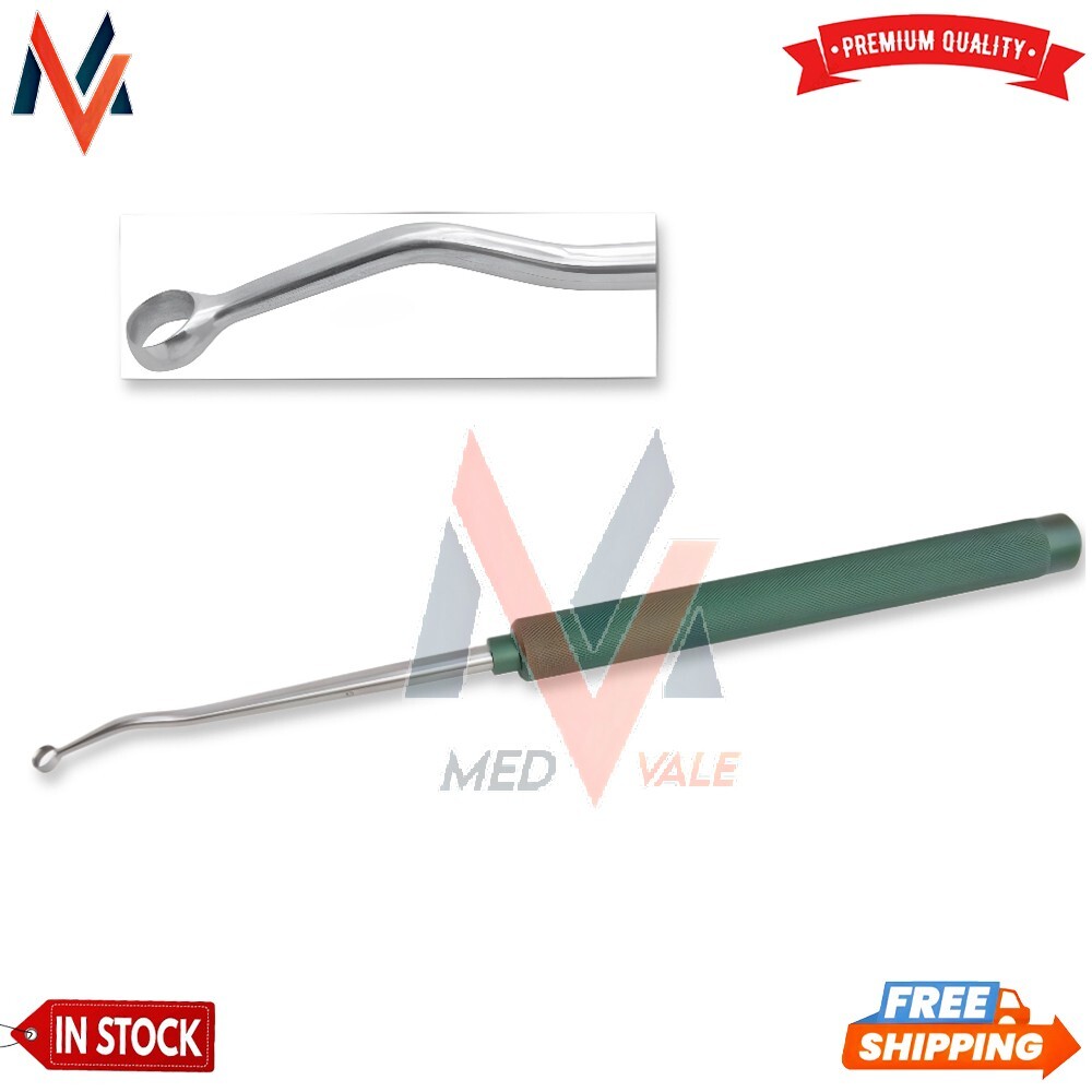 Offset Ring Curette 10mm Neurology Orthopedics Instruments German Grade
