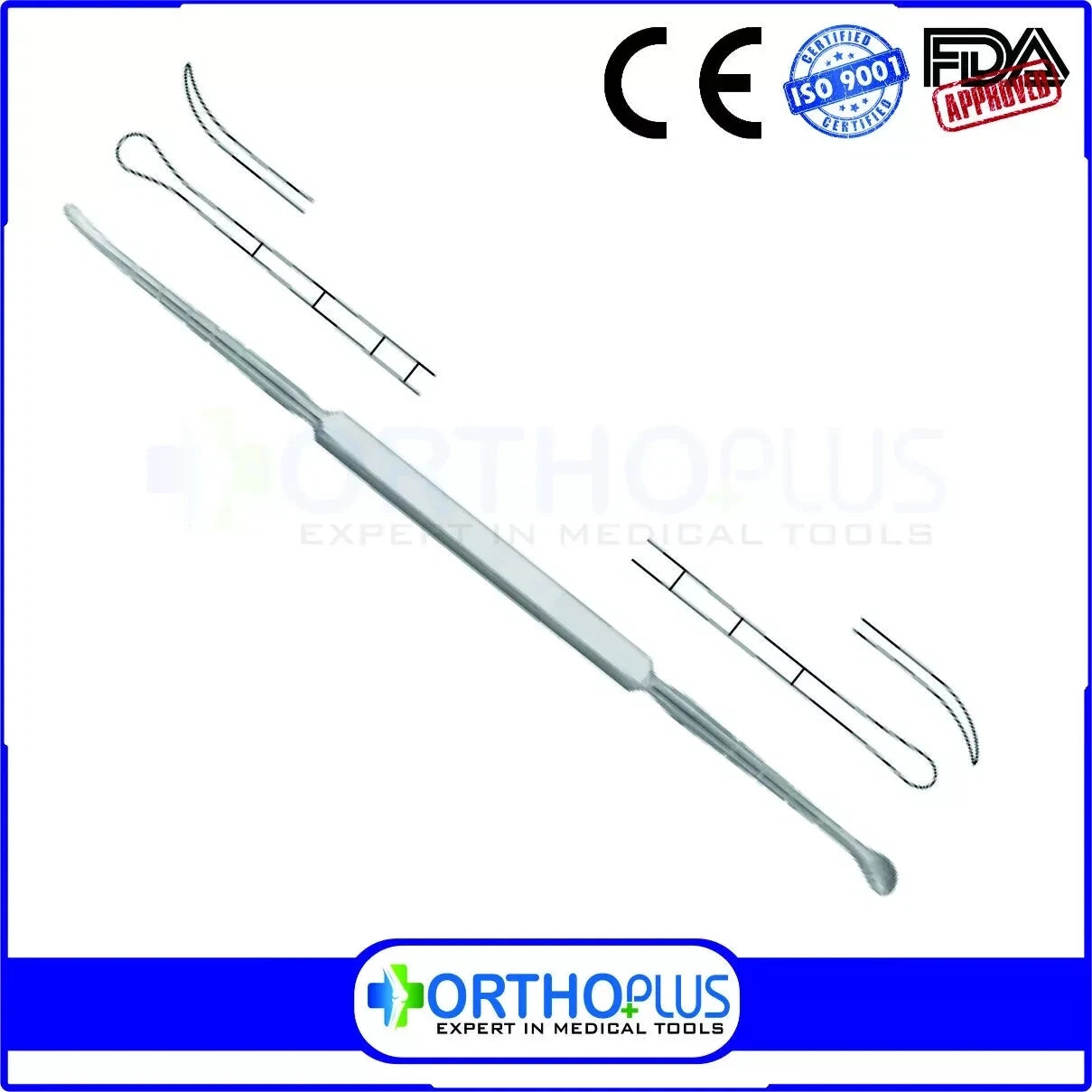 COTTLE Septum Elevator, 9″, Double Ended, Graduated, B/S 5 mm Wide Ends, NH