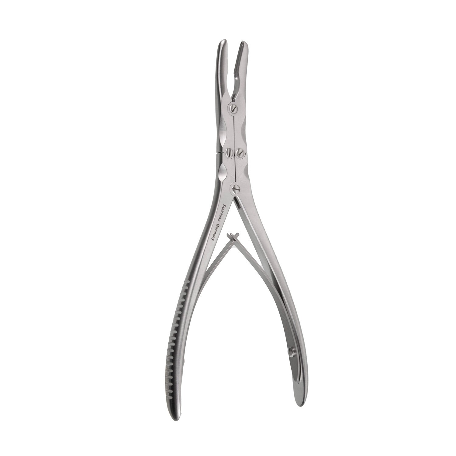 Set of 3 Beyer Rongeurs, 7″ L, Double Action, Light Curve, 3.5mm Bite, Premium