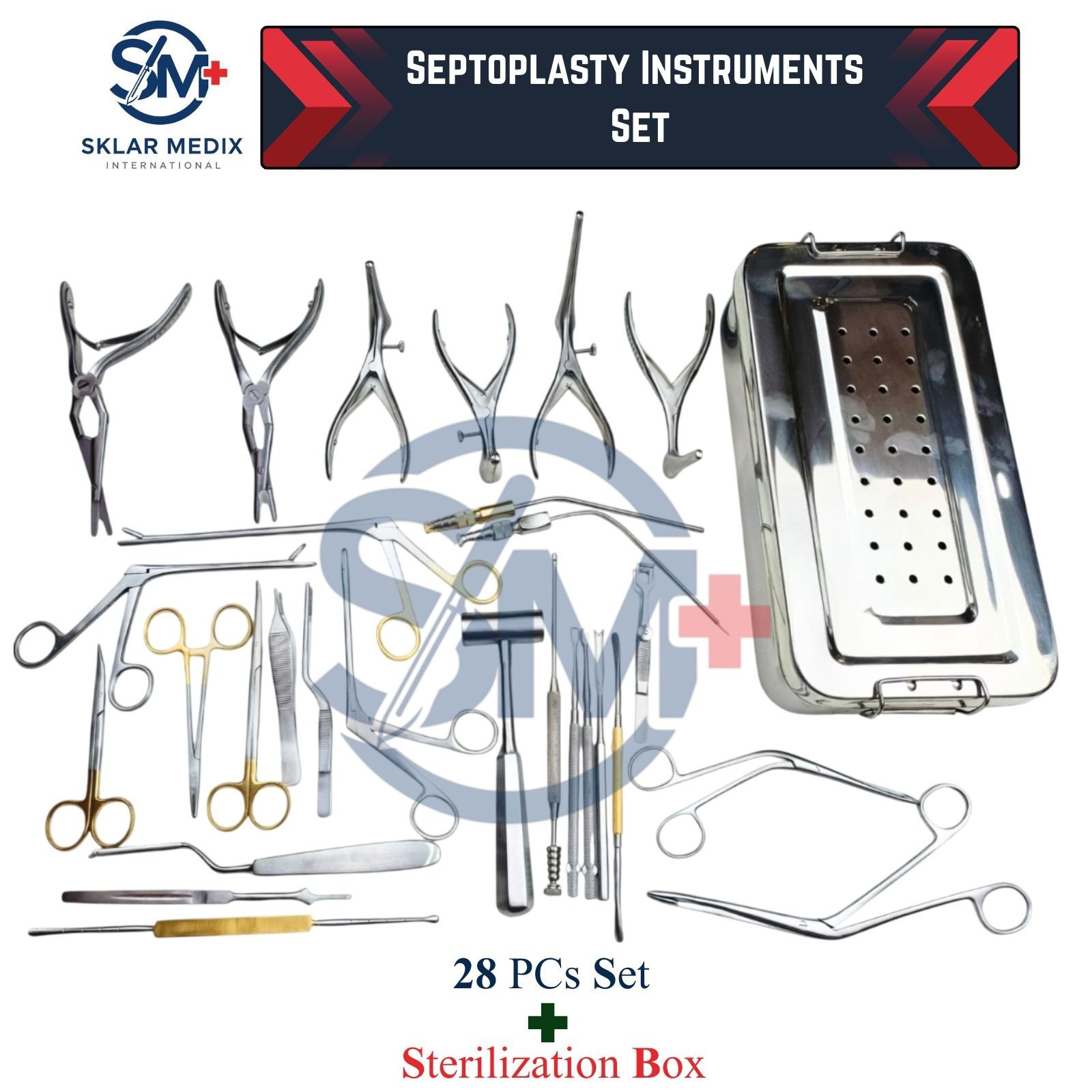 Septoplasty Instruments Set of 28 Pcs Nasal Surgery Set German High Quality