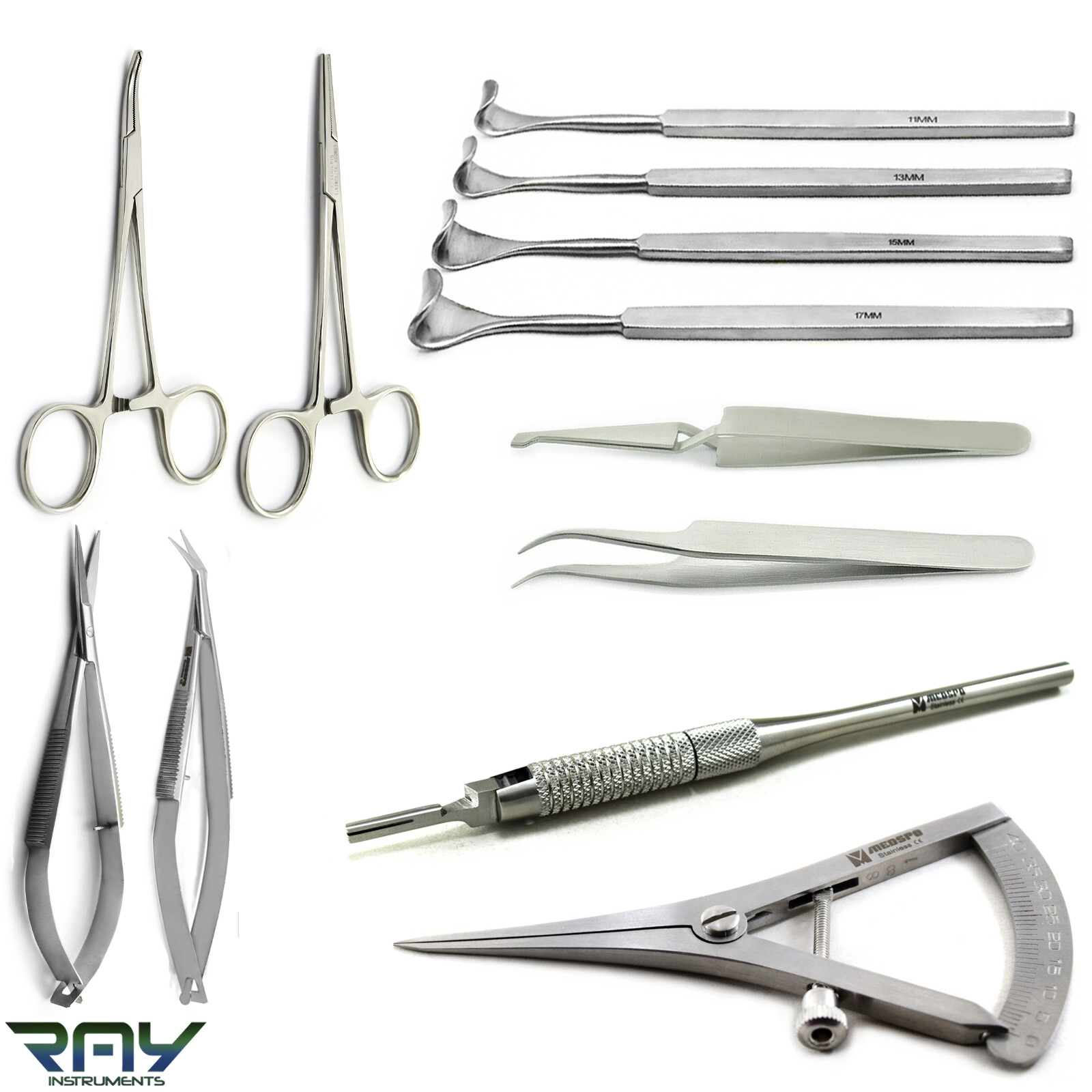 BASIC OPHTHALMIC EYE MICRO SURGERY SURGICAL ORTHODONTIC INSTRUMENTS SET KIT