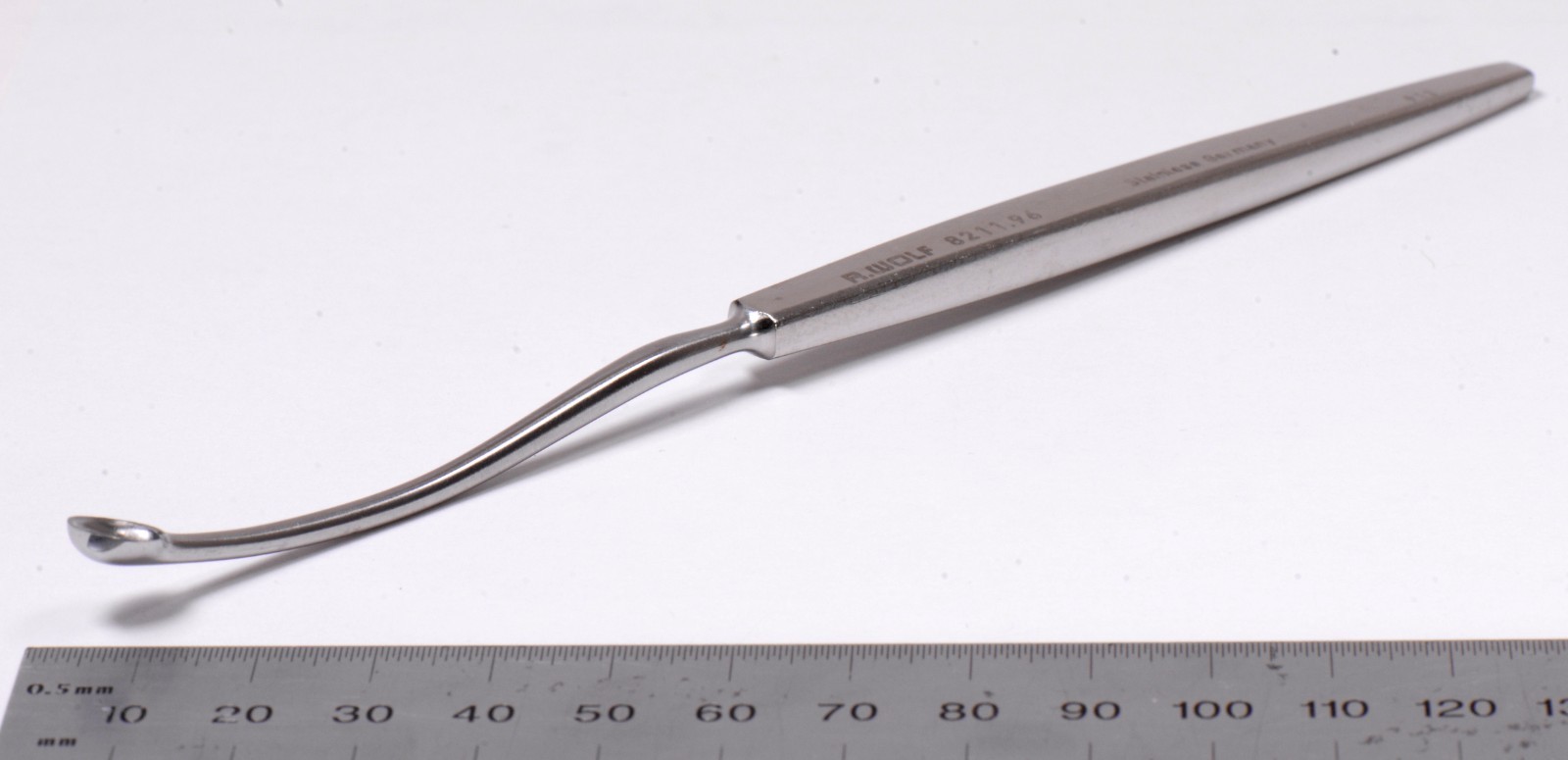 R. Wolf #8211.96 Spoon Curette 7″ Large Curved Upward Surgical German Stainless