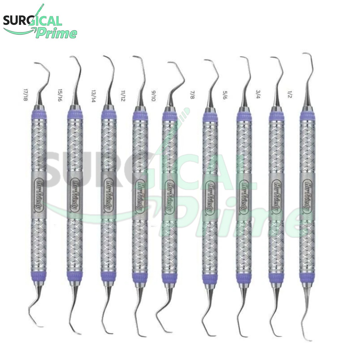HU-FRIEDY Dental Rigid Gracey Curette SET OF 9 EverEdge 2.0 #9 Handle