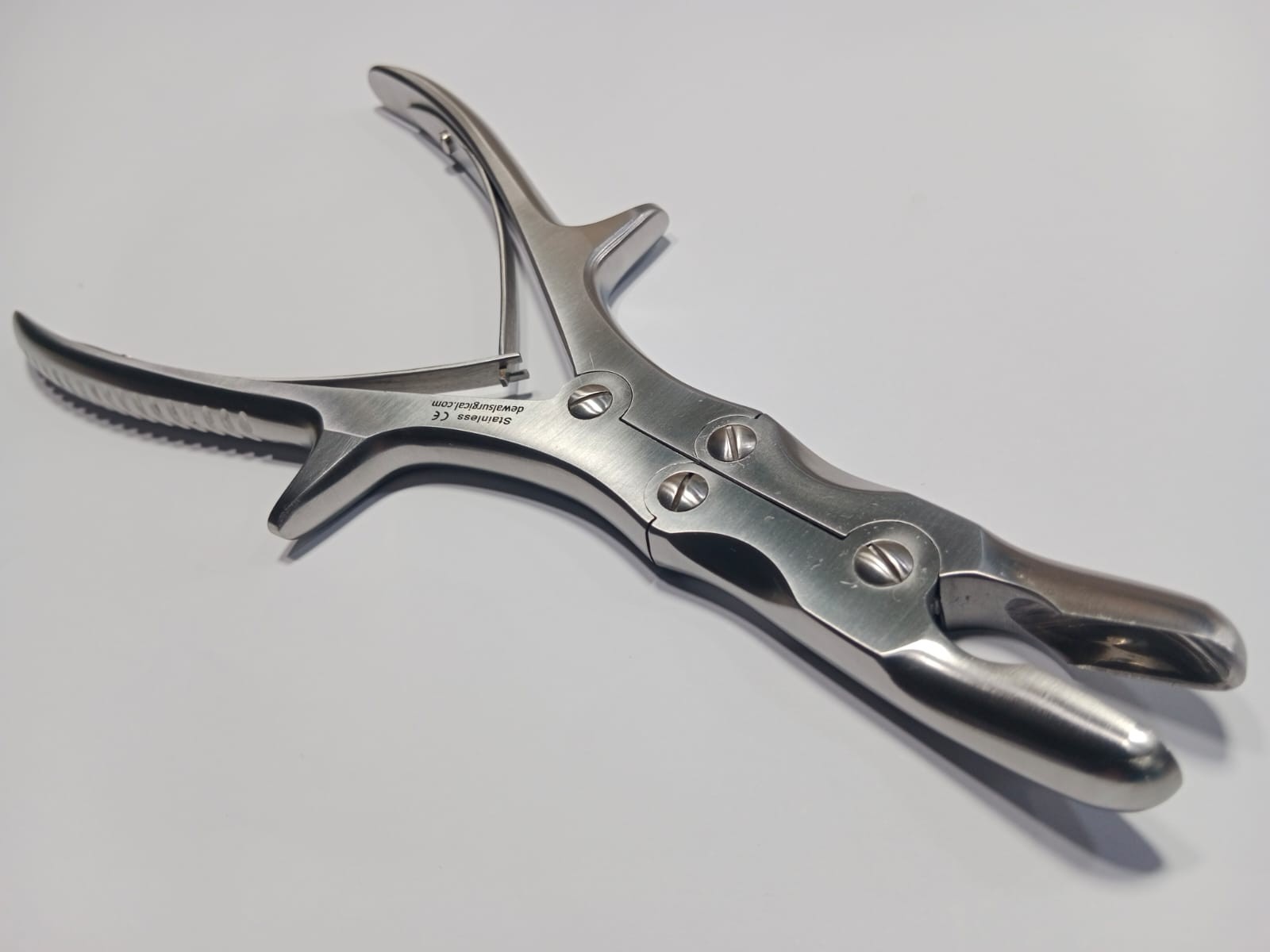 Bone Rongeur, Stille-Luer Double Action box, 23 cm,Curved German Stainless Steel