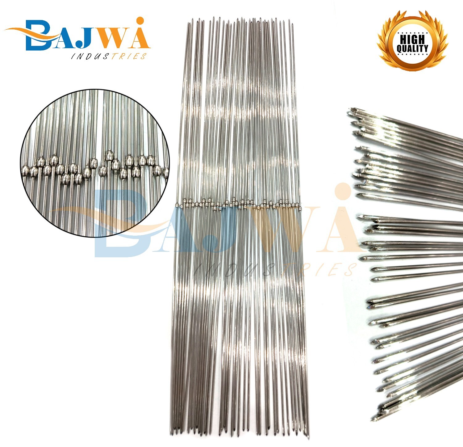 Steinmann Pins 40cm 1.0mm 1.2mm 1.6mm 1.8mm Orthopedic Veterinary Surgical