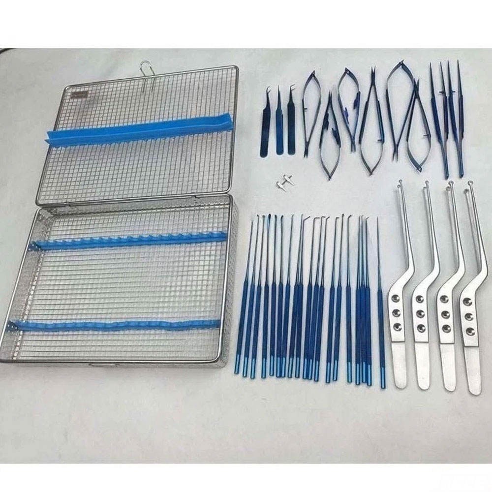 Micro surgery instruments set Neuro Surgical Titanium coated Instrument