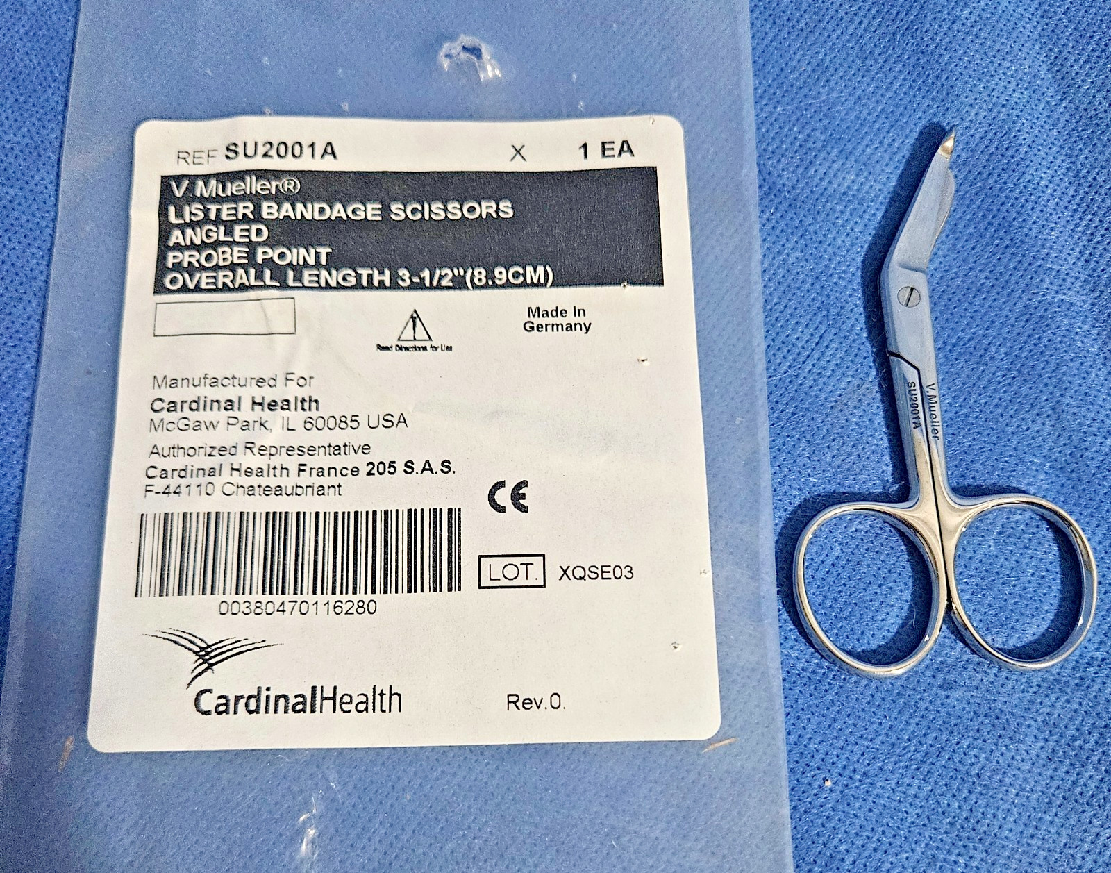 V.Mueller Lister Bandage Scissors, 3.5”, Angled, Brand New W/ Original Package.