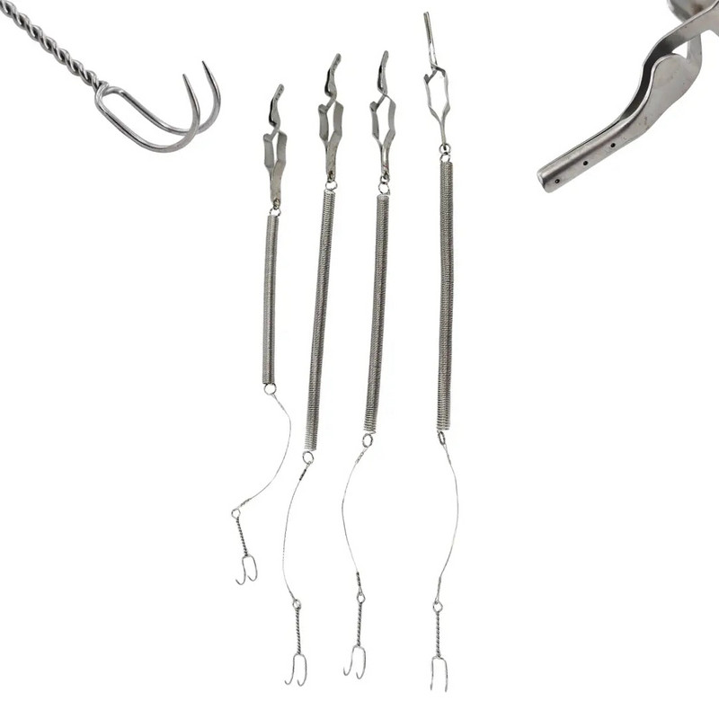 Aesculap FF022R Yasargil Galea Hook 2 Prongs Sharp Reusable Lot of 4