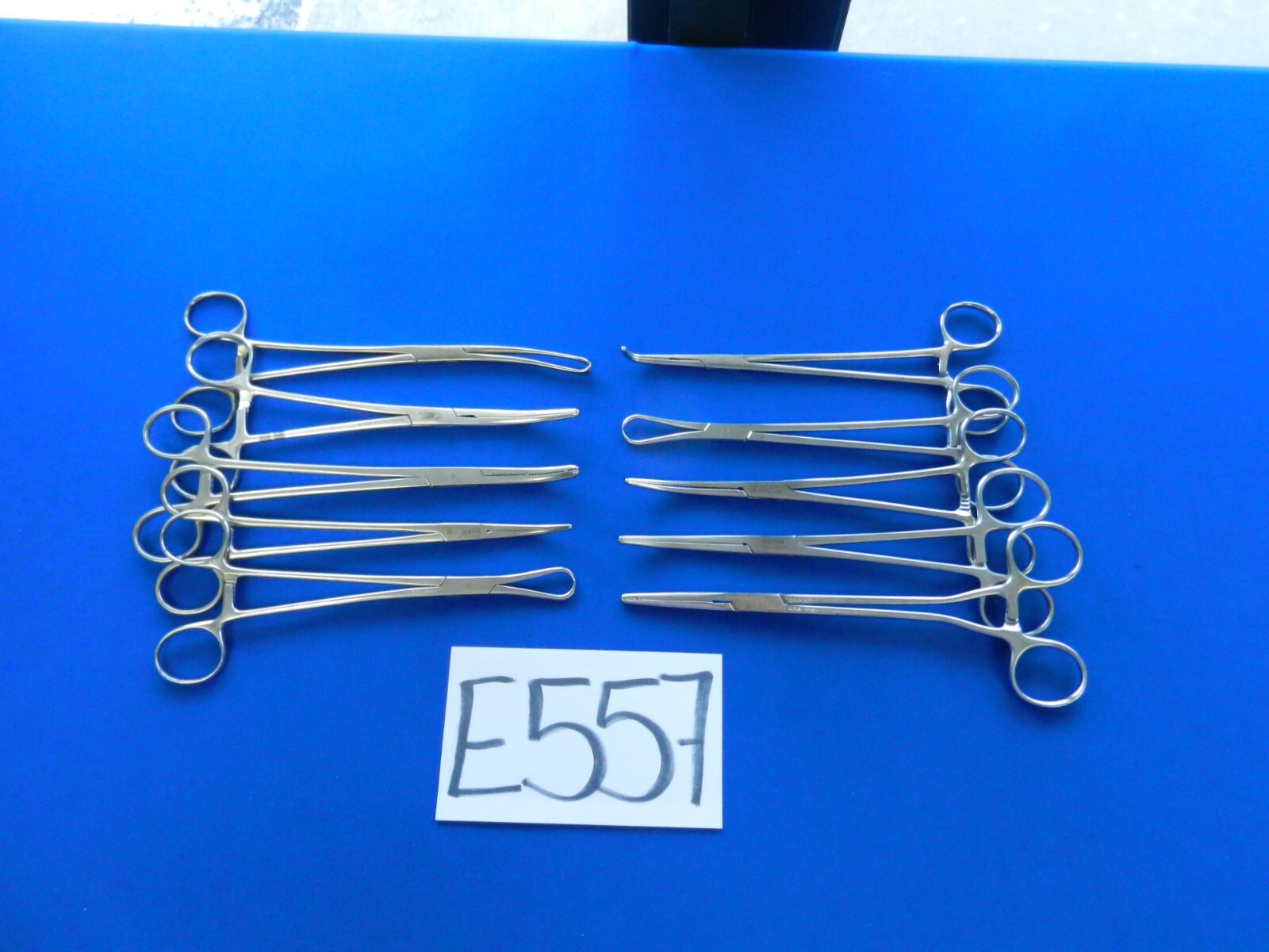 E557 Aesculap V. Mueller Codman Lot of 10 Forceps Approx. 20-22cm Length