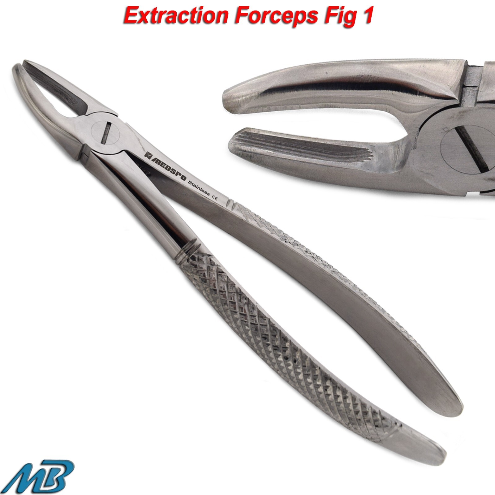 Surgical Tooth Extraction Forceps Fig.1 Dental Upper Root Incisors Instruments