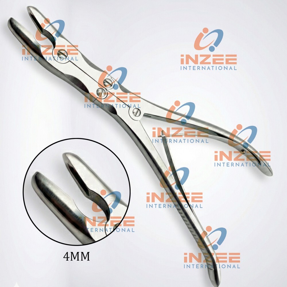 Leksell Stille Bone Rongeur Curved 4mm x 24 cm OR Grade Surgical Instrument