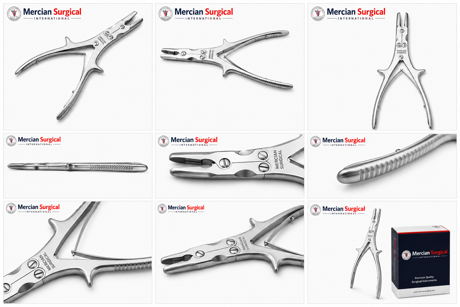 Stille Luer Double Action Bone Nibbler Straight / Curved Orthopedic Instruments
