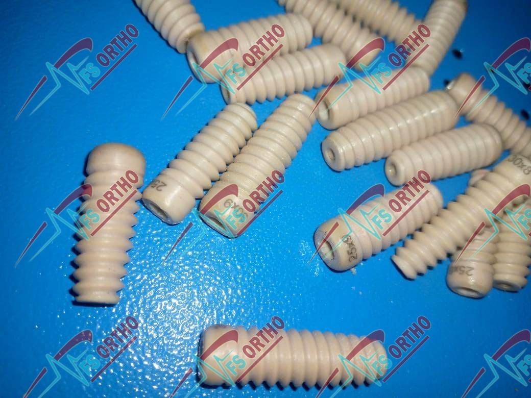 ACL Interference Screw Dia 8mm & Length 25, 30mm and Screwdriver 11 Pcs Set Peek