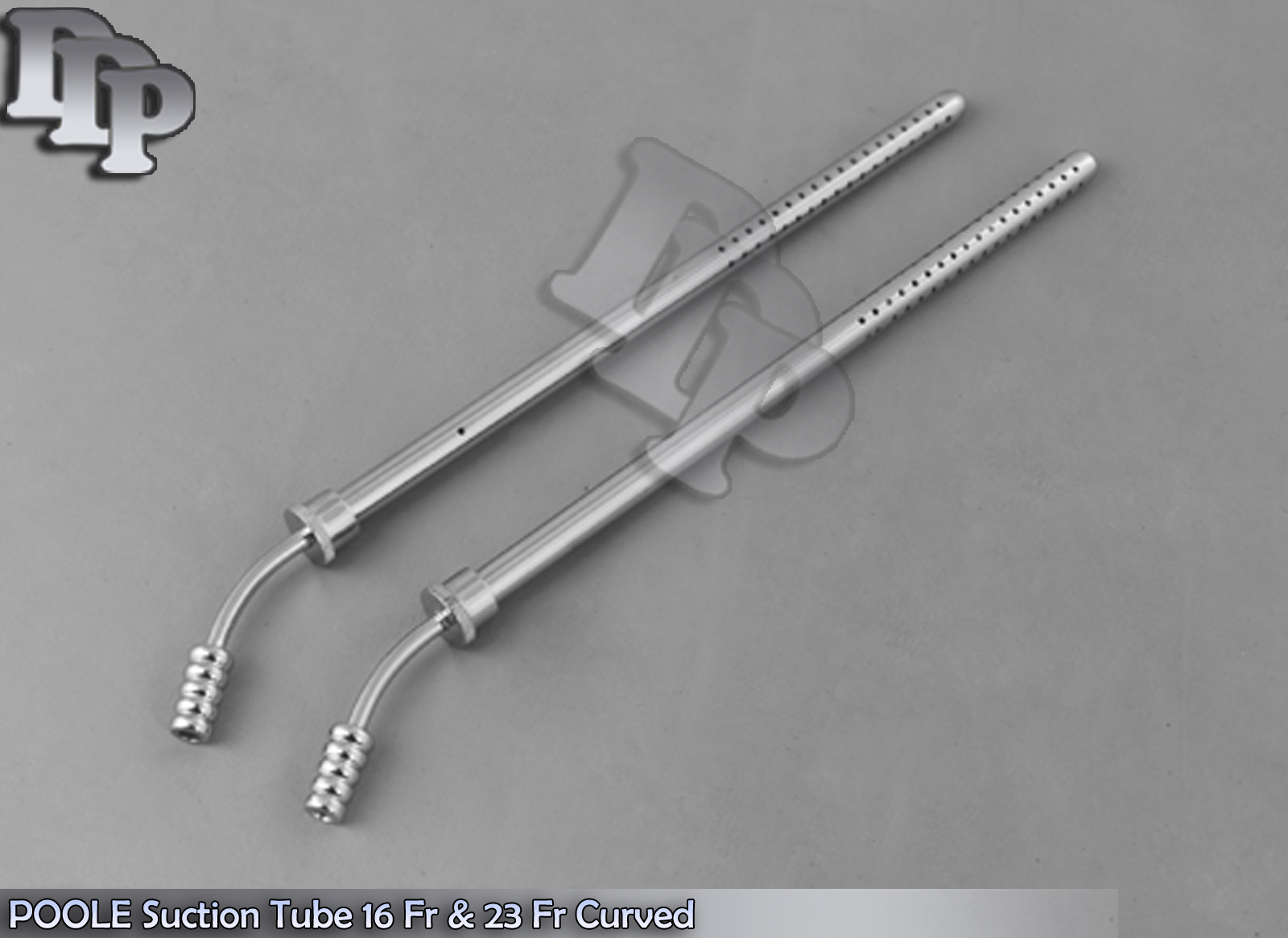 2 POOLE Suction Tube 16 Fr & 23 Fr Curved Surgical Instruments