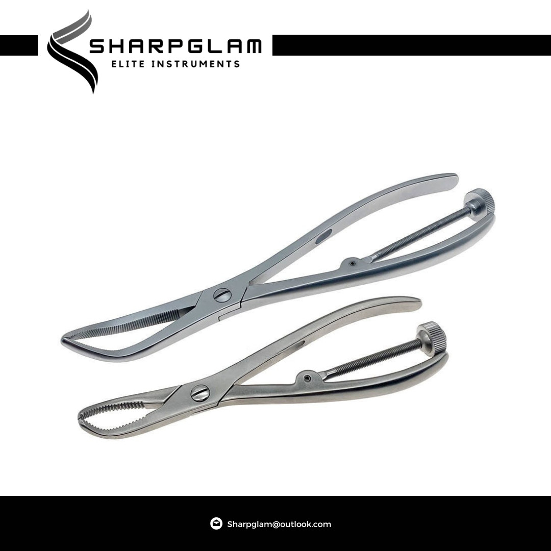 Upper/Lower Bone Reduction Forceps Serrated Jaw Veterinary Orthopedic Instrument