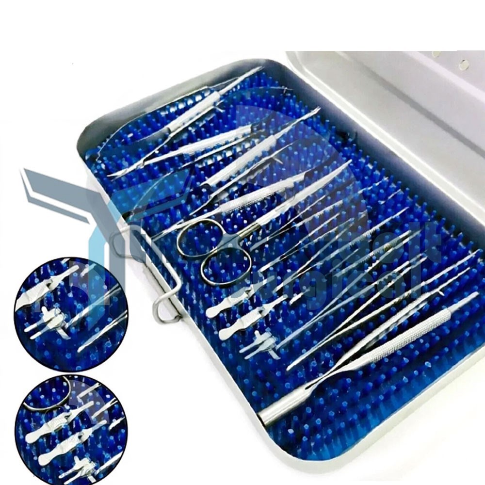 Basic Hand Surgery Set of Micro Surgical Instruments With case