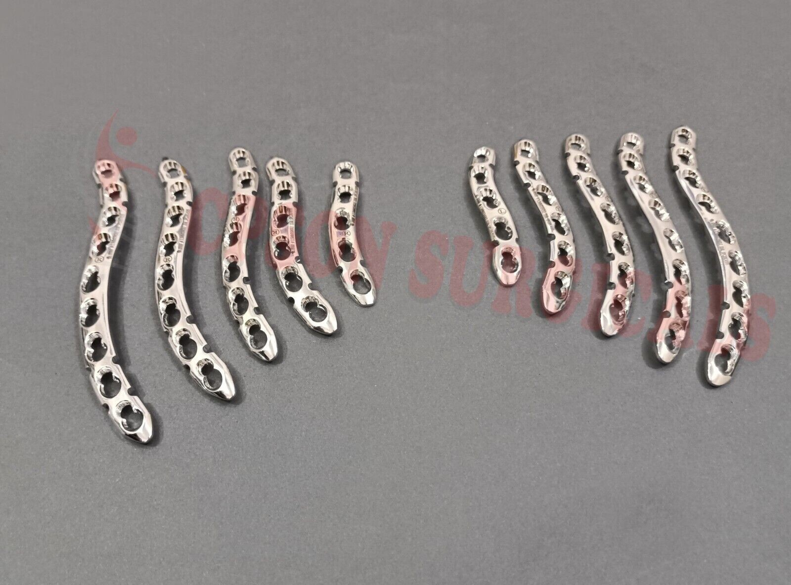 S Clavicle 3.5mm Plate 5H, 6H, 7H, 8H, 9H – Set of 10pcs (5L/5R) SS Veterinary